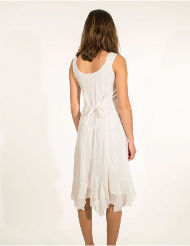 Vestido viscosa bordado godet lentejuelas sw...