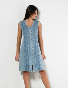 Vestido viscosa sw sin mangas