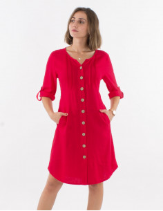 Vestido 54% lino 46%...