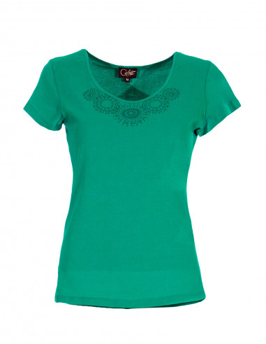 Camiseta 95% algodon 5% elastano mangas cortas...