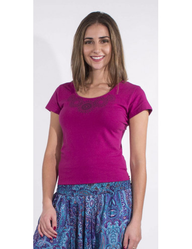 Camiseta 95% algodon 5% elastano mangas cortas...