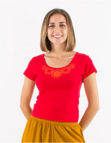 Camiseta 95% algodon 5% elastano mangas cortas...