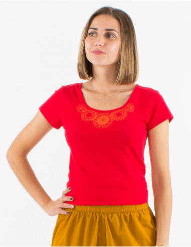 Camiseta 95% algodon 5% elastano mangas cortas...