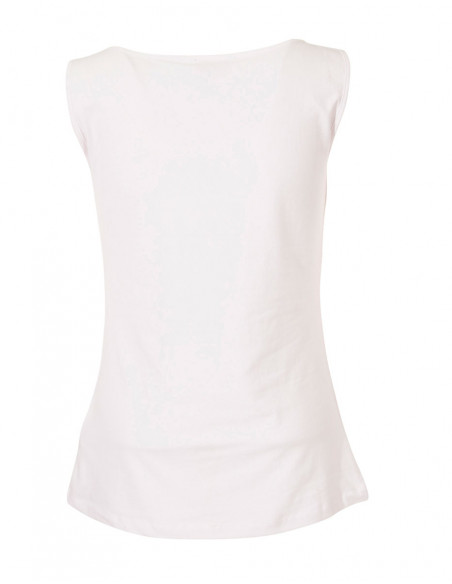 Camiseta 95% algodon 5% elastano debardeur dibujo mandala