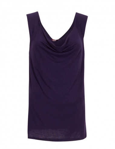 Camiseta 95% viscosa 5% elastano lisa cuello...