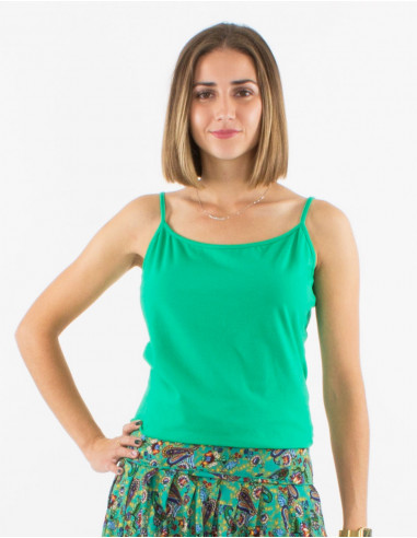 Camiseta 95% algodon 5% elastano tirantes lisa