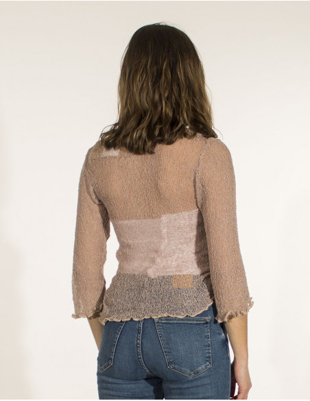 Chaqueta malla poliester red fina