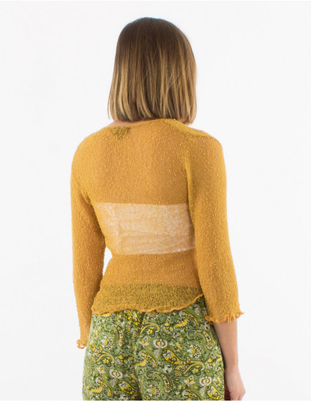 Chaqueta malla poliester red fina