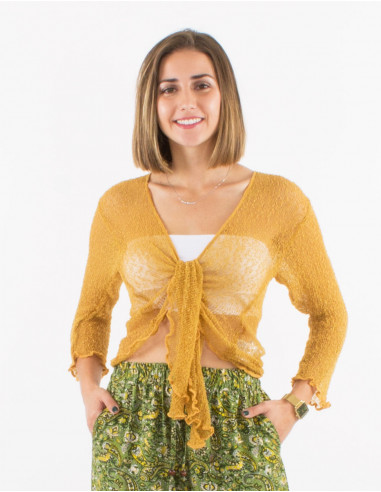 Chaqueta malla poliester red fina