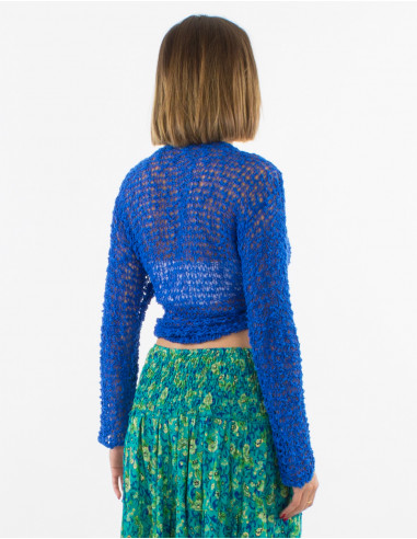 Chaqueta malla poliester popcorn