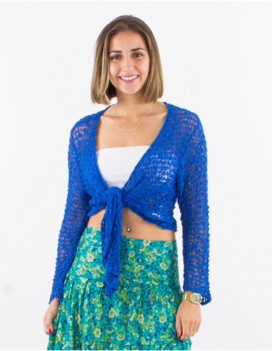 Chaqueta malla poliester popcorn