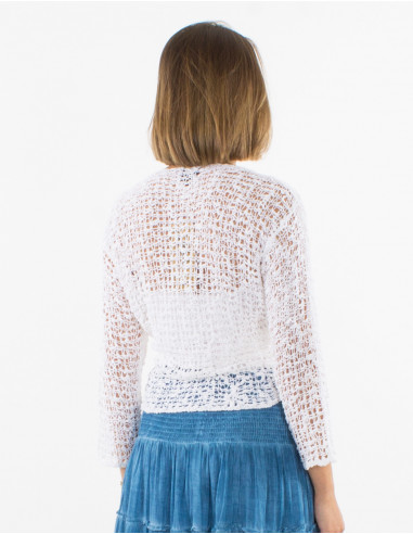 Chaqueta malla poliester popcorn