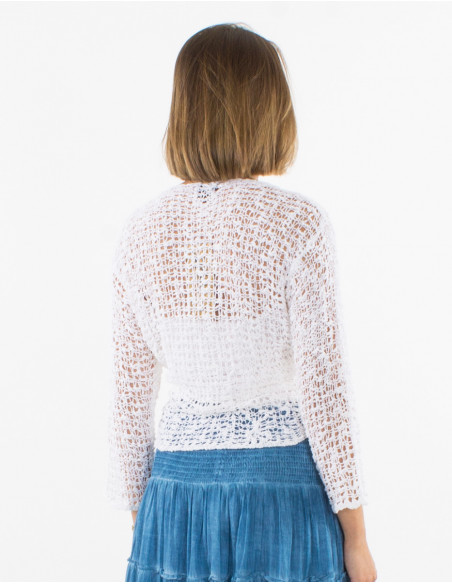 Chaqueta malla poliester popcorn