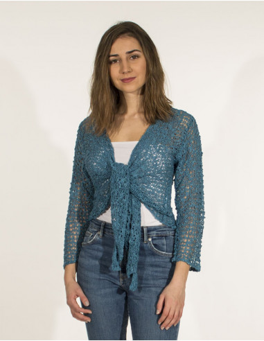 Chaqueta malla poliester popcorn