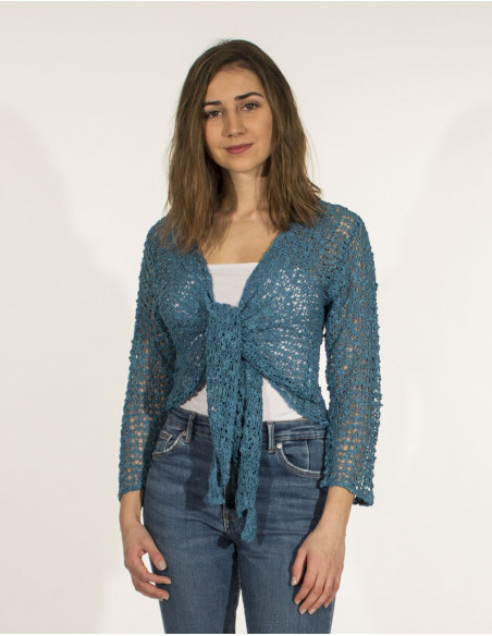 Chaqueta malla poliester popcorn