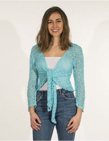 Chaqueta malla poliester popcorn