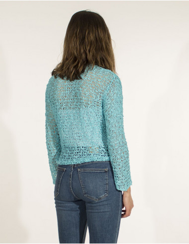 Chaqueta malla poliester popcorn