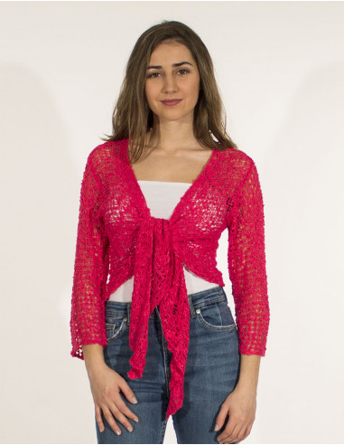 Chaqueta malla poliester popcorn