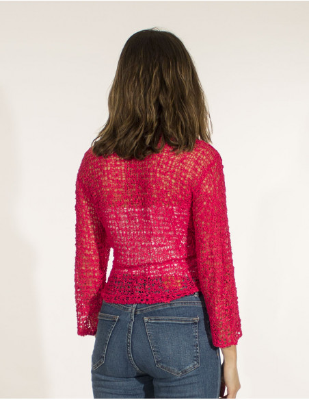 Chaqueta malla poliester popcorn