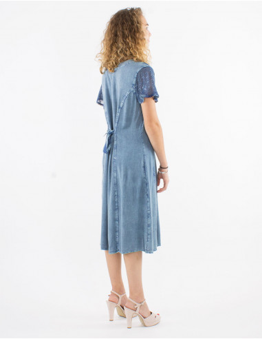 Vestido viscosa sw manga corta