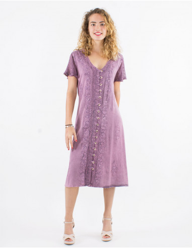 Vestido viscosa sw manga corta