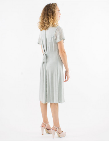 Vestido viscosa sw manga corta