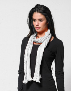 Fular algodon arrugado liso...