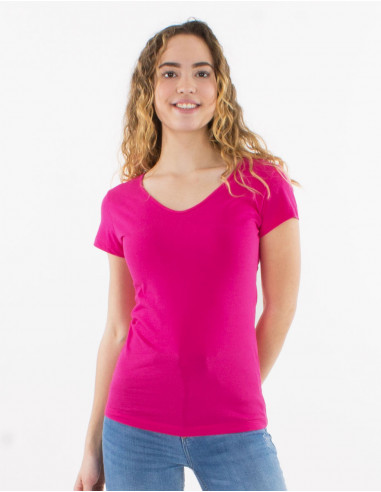 Camiseta 95% algodon 5% elastano mangas cortas...