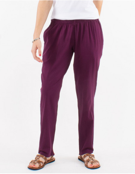 Pantalon algodon fino sw cintura elastica