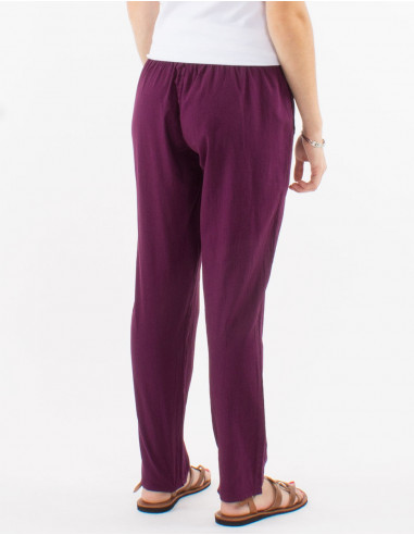 Pantalon algodon fino sw cintura elastica