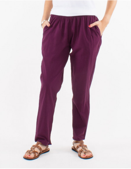 Pantalon algodon fino sw cintura elastica