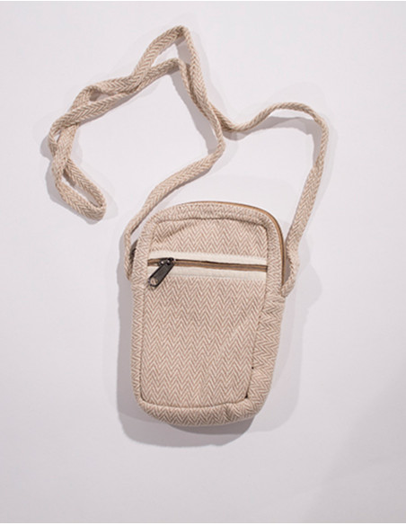 Pochette Coton 17X11Cm Doublee2 Zips Ans