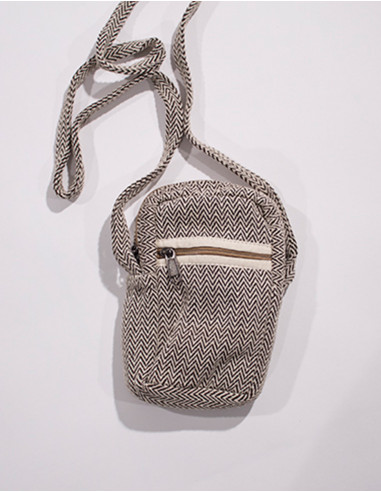Pochette Coton 17X11Cm Doublee2 Zips Ans