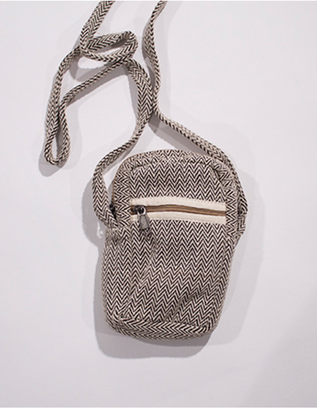 Pochette Coton 17X11Cm Doublee2 Zips Ans