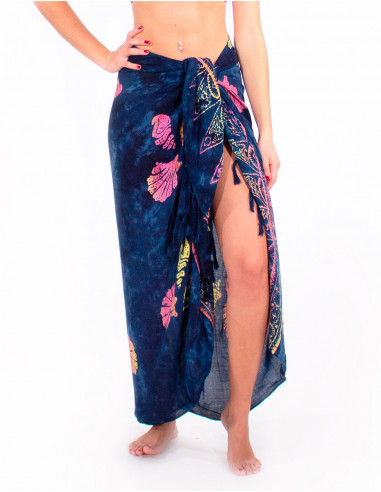 Sarong viscosa dp estampado mar