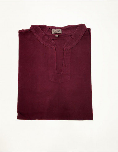 Camisa H algodon fino sw cuello v  mangas cortas