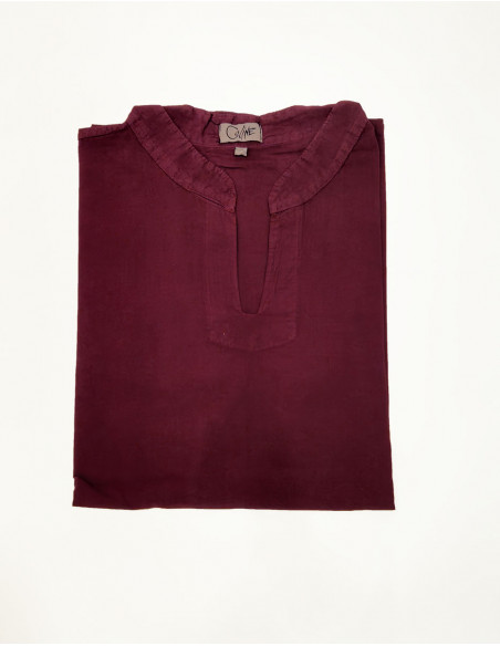 Camisa H algodon fino sw cuello v  mangas cortas
