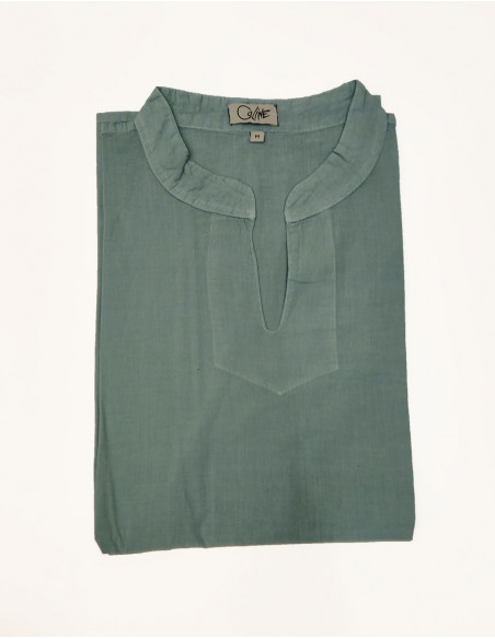 Camisa H algodon fino sw cuello v  mangas cortas
