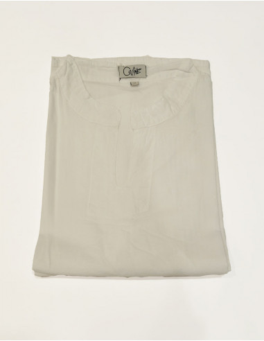Camisa H algodon fino sw cuello v  mangas cortas