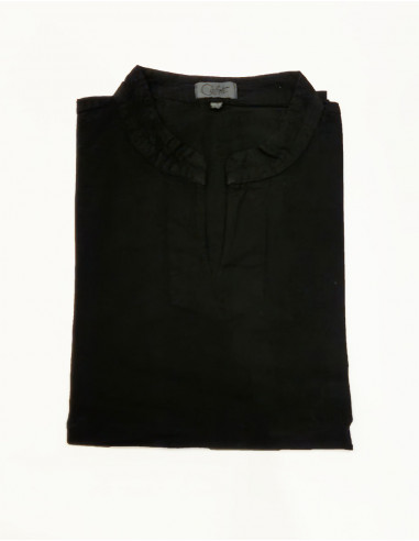 Camisa H algodon fino sw cuello v  mangas cortas