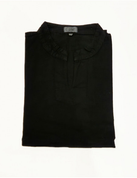 Camisa H algodon fino sw cuello v  mangas cortas