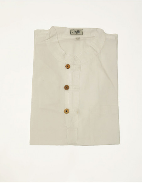 Camisa H algodon fino sw 3 botones  mangas cortas