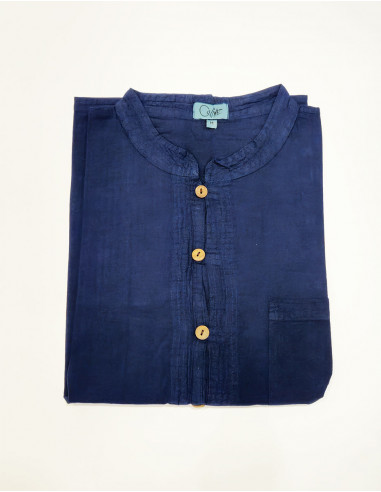 Camisa H algodon fino sw con botones mangas cortas