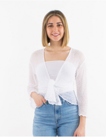 Chaqueta malla poliester red fina