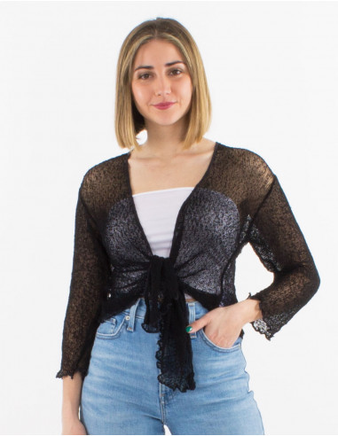 Chaqueta malla poliester red fina