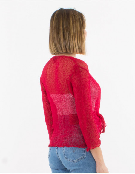 Chaqueta malla poliester red fina