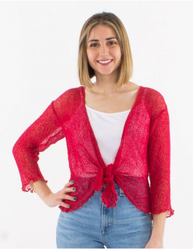 Chaqueta malla poliester red fina
