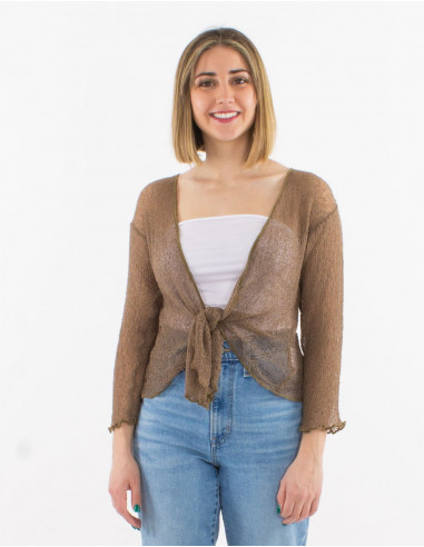 Chaqueta malla poliester red fina