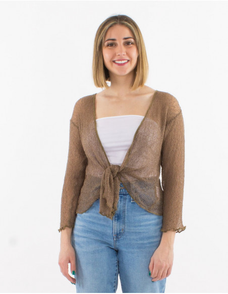 Chaqueta malla poliester red fina