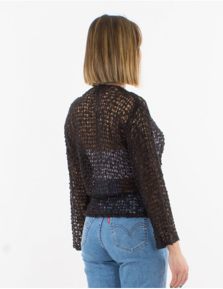 Chaqueta malla poliester popcorn